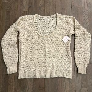 NWT Free People Knit beige sweater - size XS